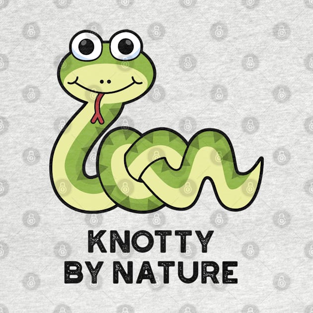 Knotty By Nature Cute Snake Pun by punnybone